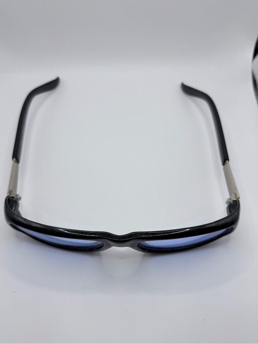 Y2K Identity Wraparound Sunglasses Black Blue Lens Retro Cyber - Picture 11 of 11